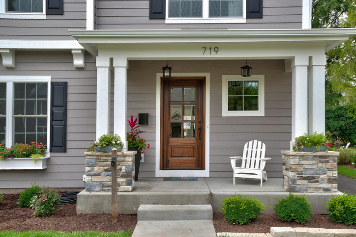 Front entrance of a client's home ready for an in-home Meet & Greet.